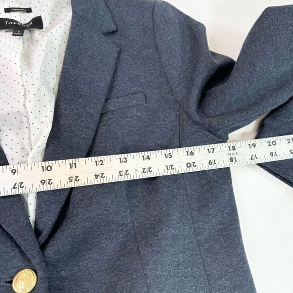 Talbots Aberdeen Jacket Womens 4 Gray Solid Notch Lapel Blazer Formal preppy - Picture 3 of 8